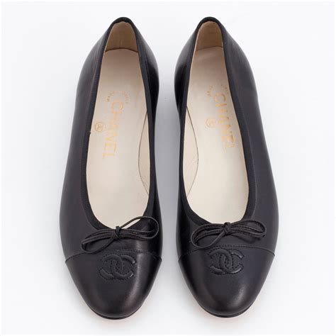 chanel black ballerinas|chanel flats price euro.